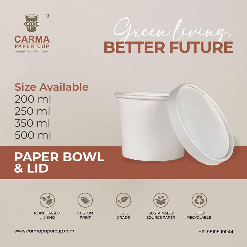 Paper Bowl and Paper Lid